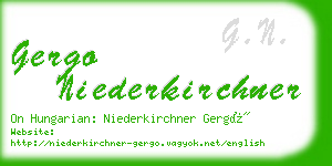 gergo niederkirchner business card